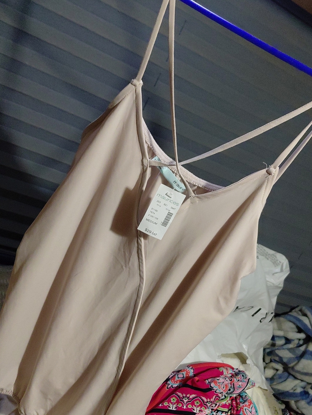 Maurices Light Beige Satin Slip Cami